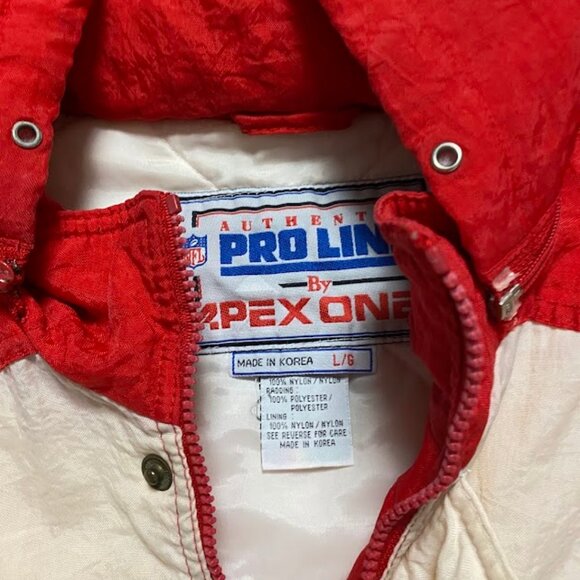 Men Vintage Apex One NFL Pro Line Authentic Kansas City Chiefs Puffer Jacket - Picture 3 of 4